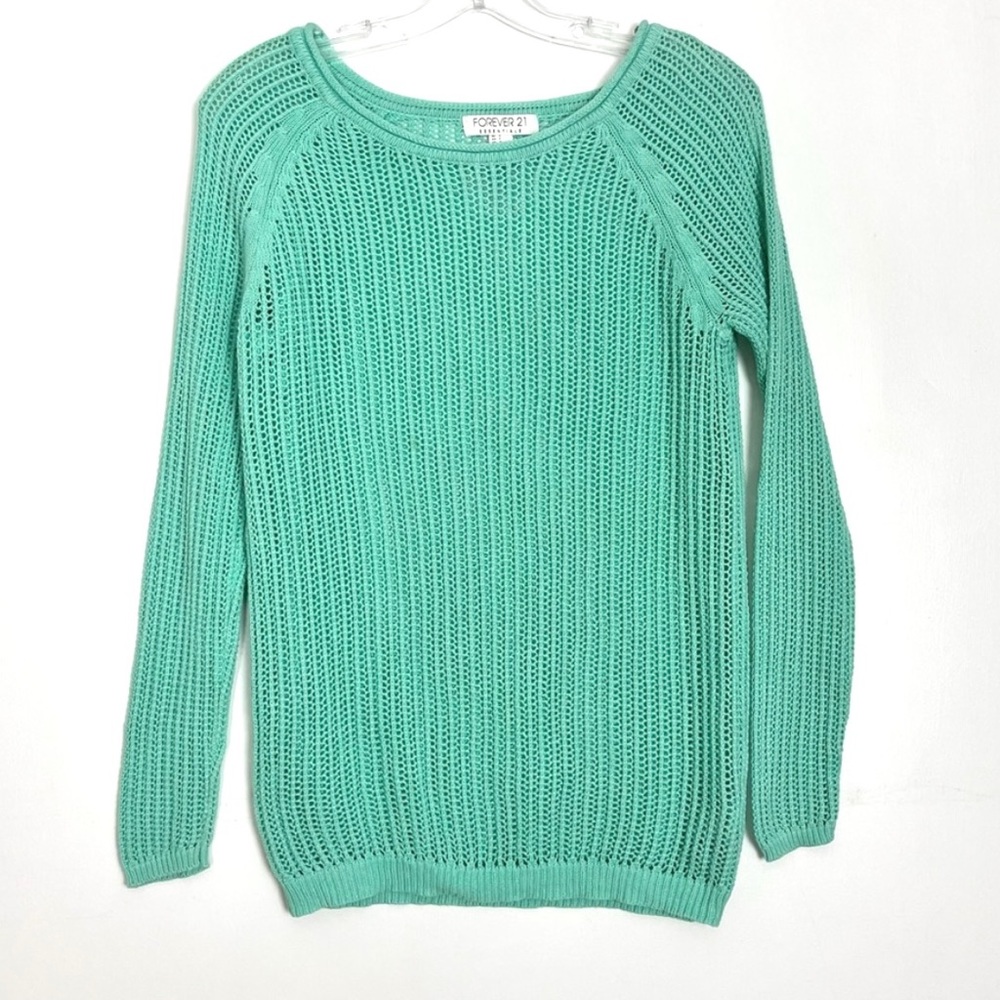 Forever 21 Essentials Green Loose Knit Sweater